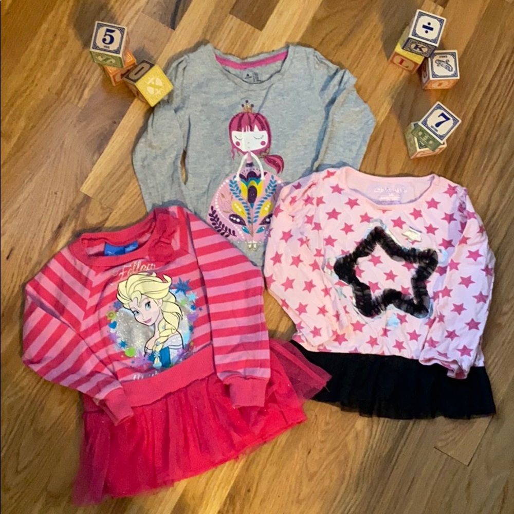 Lot (3) of Girls L/S Shirts 3T